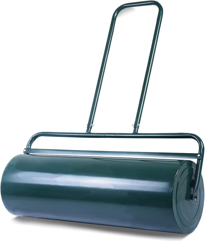 GOPLUS Rasenwalze, 48L/63L Gartenwalze befüllbar mit Wasser & Sand, Rasenroller aus Metall, Graswalz