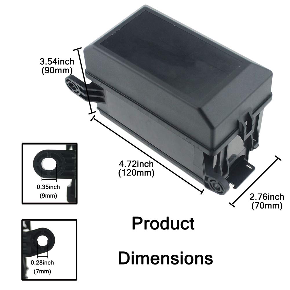 YULLING 6-Wege-Auto-Sicherungsrelaisbox, wasserdicht, ATC/ATO, Flachsicherungshalter, 5-polig/4-poli