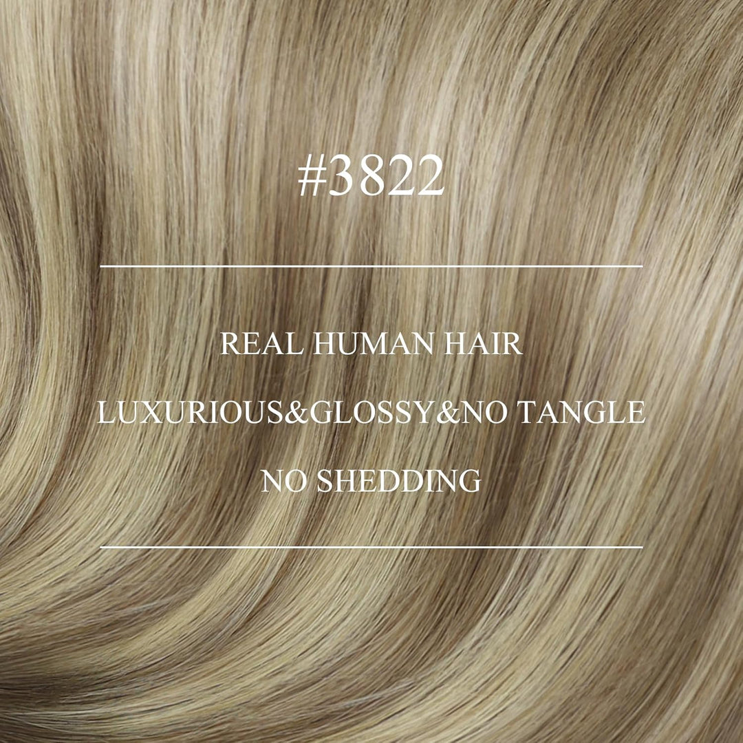YoungSee Nanoring Extensions Echthaar Balayage 40 cm Nanoring Extensions Braun Balayage Blond Nano B
