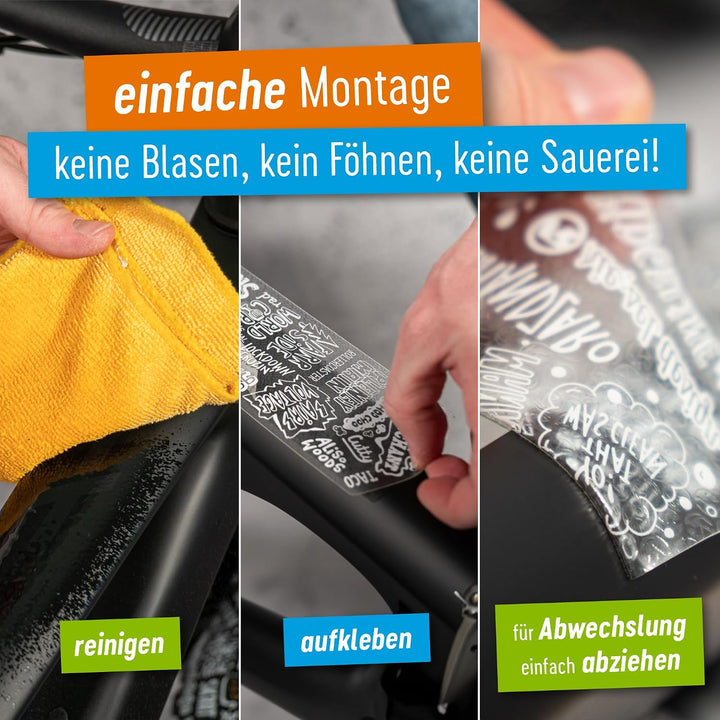 Riesel Design® - „Frame:Guard“ Fahrrad Rahmenschutz - Stylische Fahrrad Schutzfolie 17 Selbstklebend