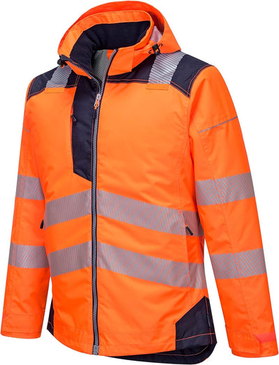 Portwest PW3 T400ONRM Warnschutz-Winterjacke, hochsichtbar, Orange/Dunkelmarineblau, Grösse M M oran