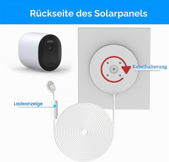 2 Stück, mit Ladewarnung, Atemlicht. 6W/5V Solarpanel, kompatibel mit Arlo Ultra, Ultra2/2XL, Pro3/4