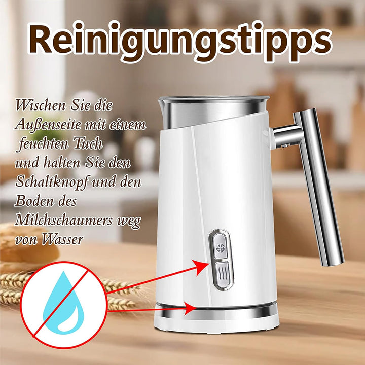 Huogary Milchschäumer, elektrischer Milchdampfer für Milchschaum und heisse Milch (4,5 oz / 10,5 oz)