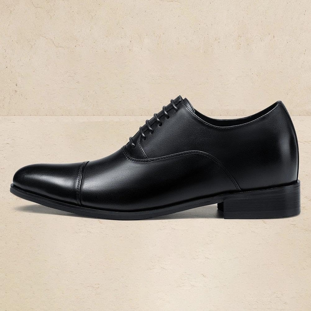 CHAMARIPA Elevator Schuhe Herren | Business Lederschuhe mit Unsichtbarer Erhöhung | Bis zu 9cm Höhen