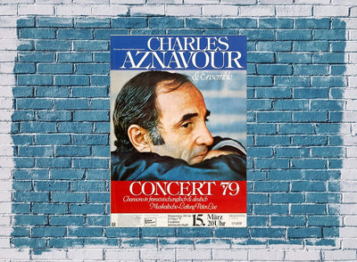 Charles Aznavour - In Concert, Frankfurt 1979 » Konzertplakat/Premium Poster | Live Konzert Veransta