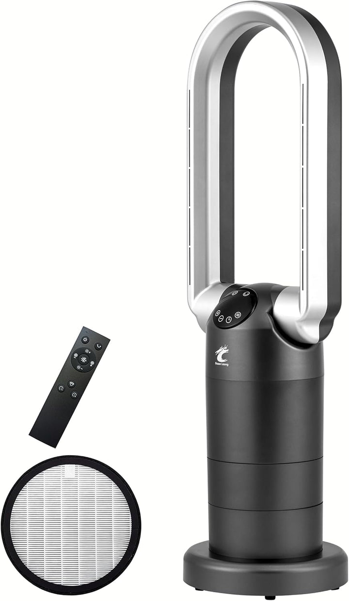 OceanLoong Heizlüfter Energiesparend mit HEPA Luftreiniger - Fernbedienung 120° Oszillation Timer -