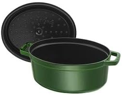 STAUB Gusseisen Bräter/Cocotte, Oval 31 cm, 5,5 L, Basilikum/Grün 31 cm
