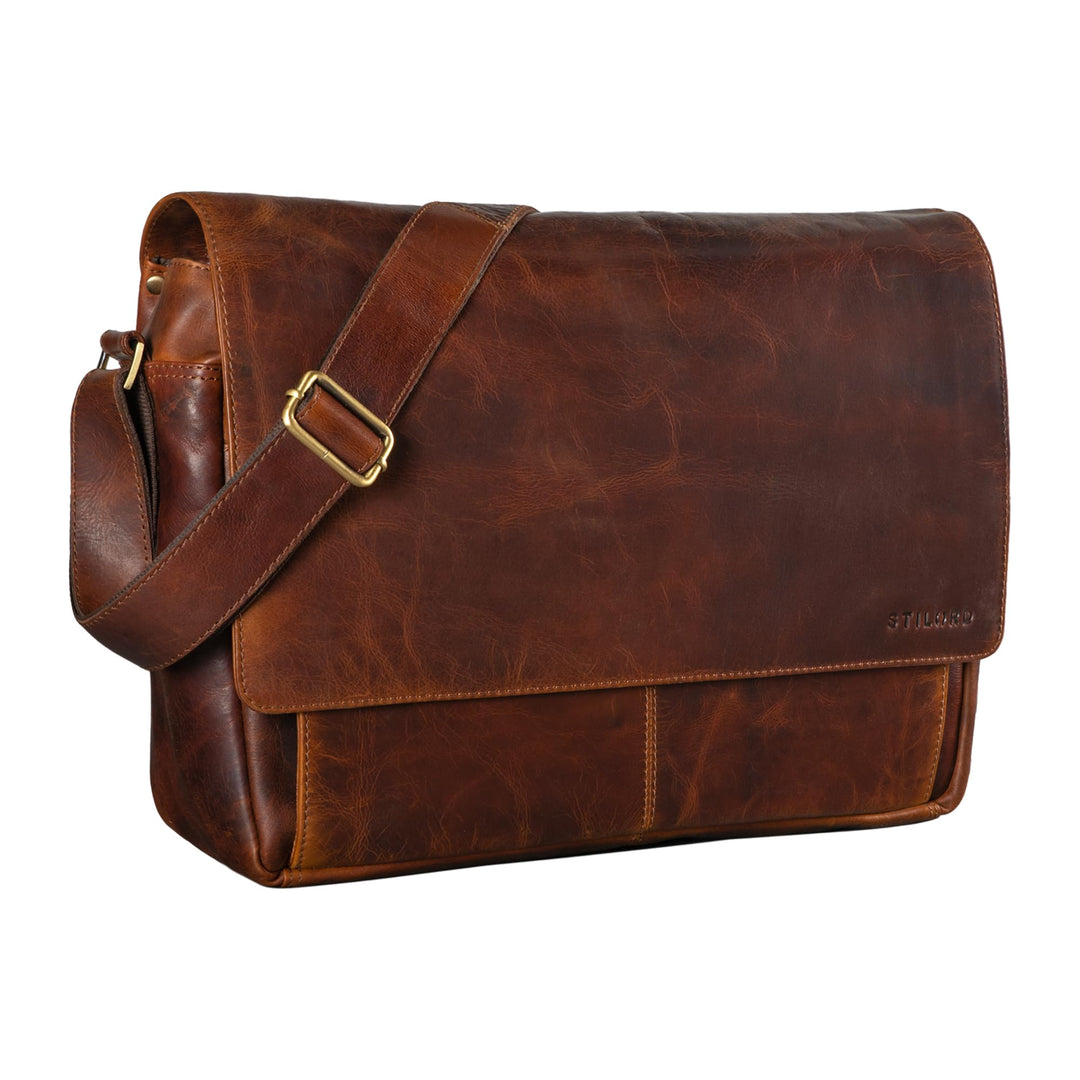 STILORD 'Lonzo' Vintage Umhängetasche echtes Büffel-Leder Messenger Bag für Herren und Damen Unitasc