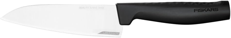 Fiskars Kochmesser, Hard Edge, Elegantes Design, Gesamtlänge: 25,1 cm, Rostfreier Stahl/Kunststoff,