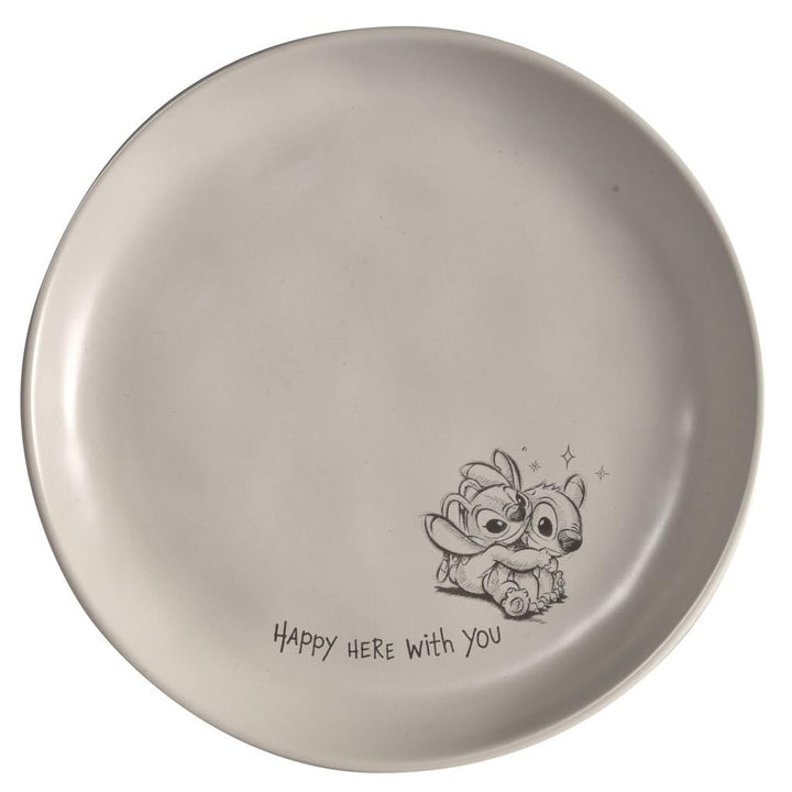 Disney Stitch Kuchenteller 20 cm – Hochwertiges Steingut mit Stitch, mit originellen Zitaten und han