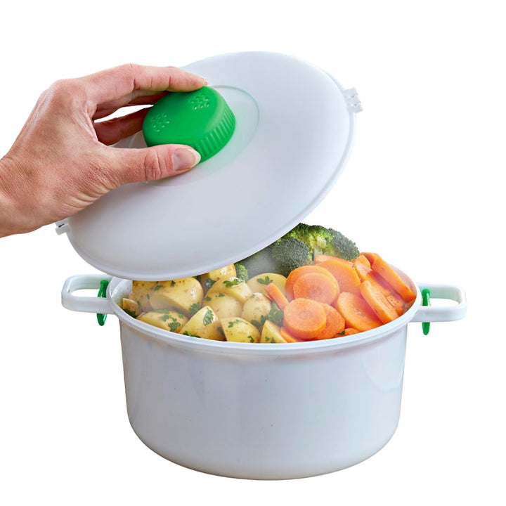 Basilico® Mikrowellen Schnellkochtopf 2,8L mit Dampfventil, Schnellkochtopf & Pressure Cooker für di
