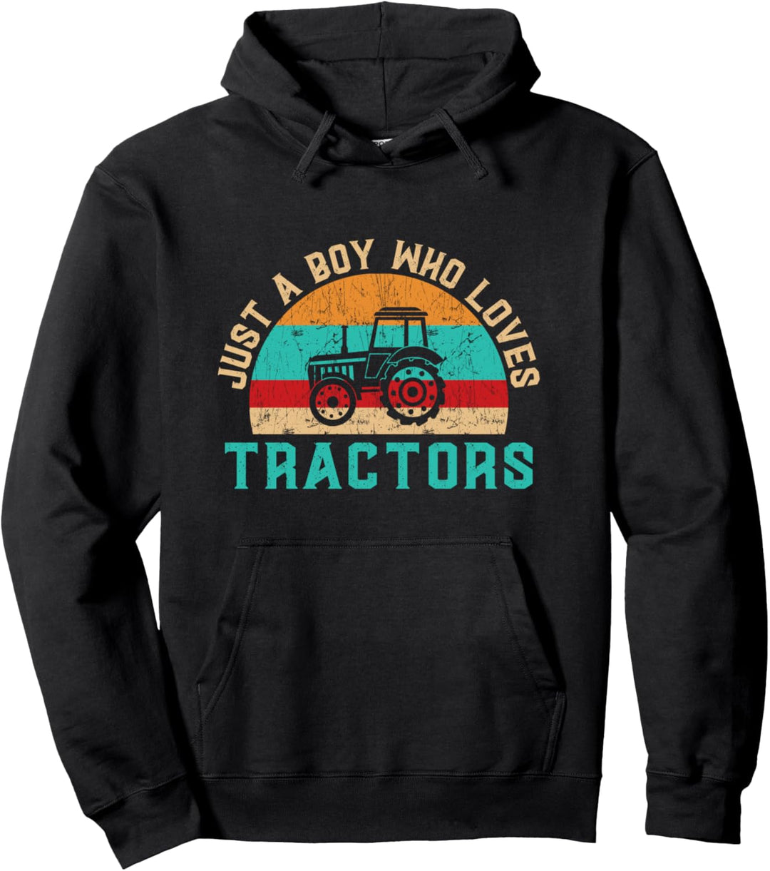 Just a Boy who loves Tractors Trecker Biobauer Pullover Hoodie