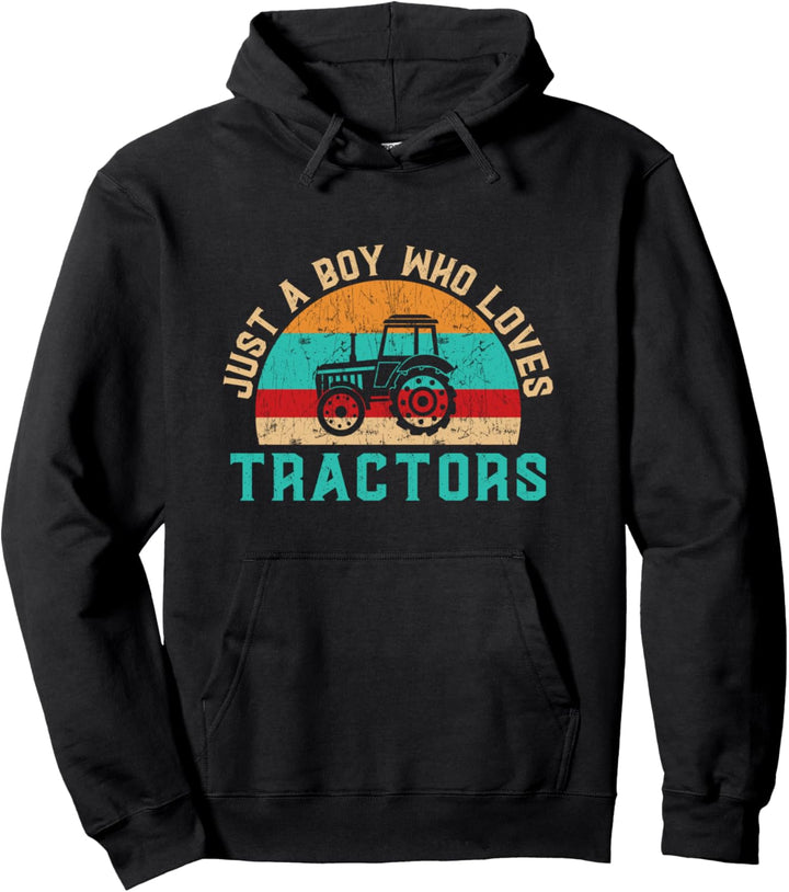 Just a Boy who loves Tractors Trecker Biobauer Pullover Hoodie