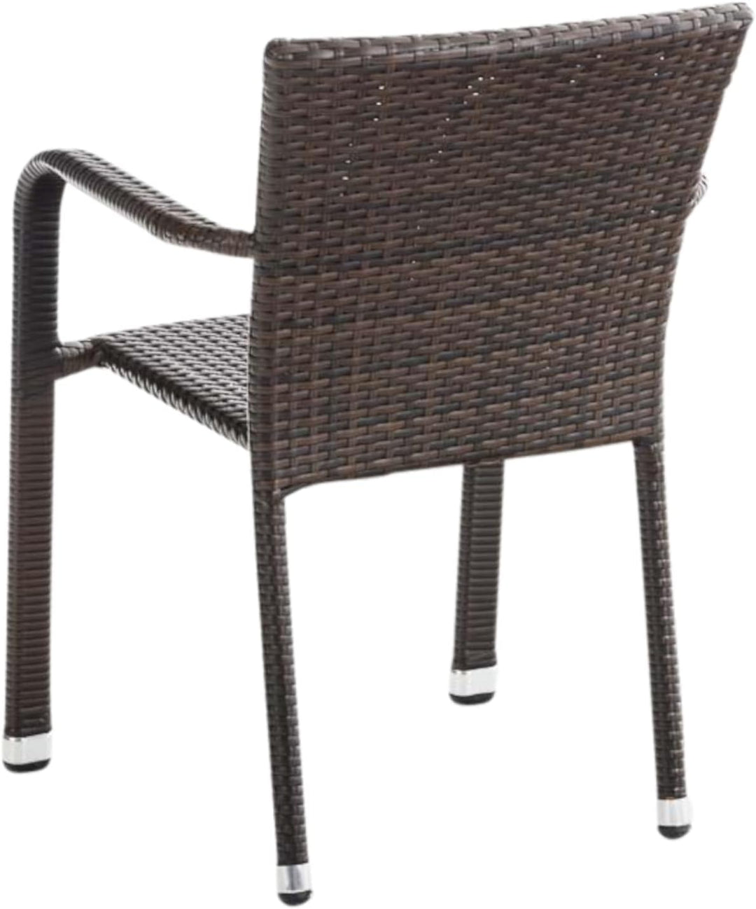 CLP Polyrattan-Gartenstühle Leonie I Pflegeleichte Outdoor-Stapelstühle I Wetterbeständige Gartenstü