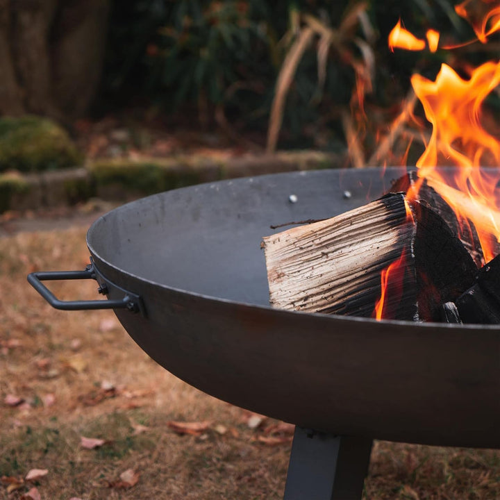 Feuerschale für den Garten - Gusseisen - mit Griffen - 870 mm Durchmesser