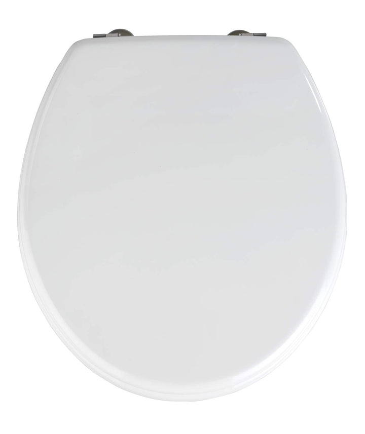 WENKO WC-Sitz Prima Weiss, hochwertiger Toilettensitz im Retro-Style, WC-Deckel inklusive Wandpuffer