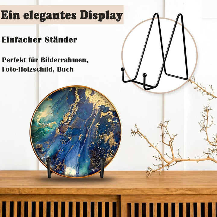 6 Stück Metall Display Ständer,6 Zoll Metall Tellerständer,Staffelei Aufsteller Teller Ständer,Schwa