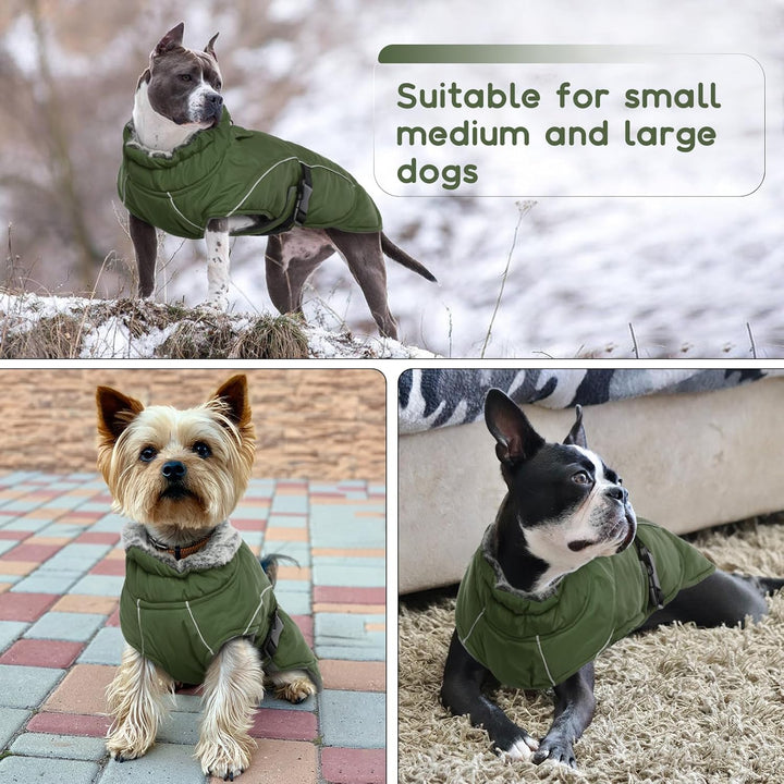 Hundemantel Wasserdicht, Winterjacke Hunde Klein Warm Hundeweste Hundekleidung Winddichte Hundemante