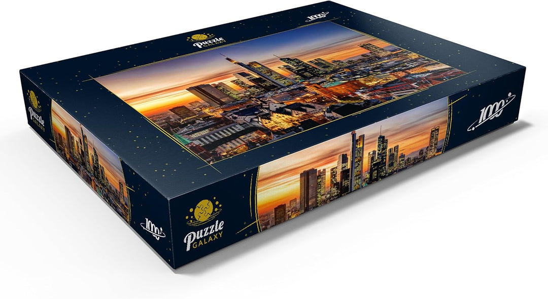 Frankfurt am Main bei Nacht, Deutschland - Premium 1000 Teile Puzzle - MyPuzzle Sonderkollektion von
