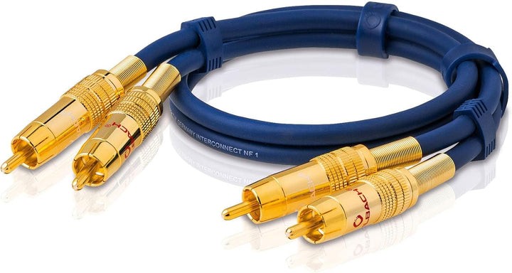 Oehlbach NF 1 Master 500 - Hervorragendes analoges Stereo Audio-Cinchkabel - 2X Cinch/2x Cinch, Voll