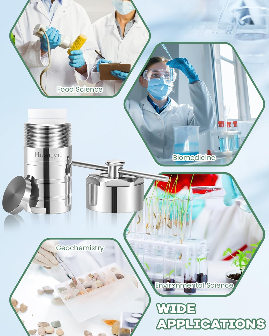 Huanyu hydrothermalen Synthese Autoklav Reaktor mit PTFE gefüttert Schiff für Lab (Customizable) (25