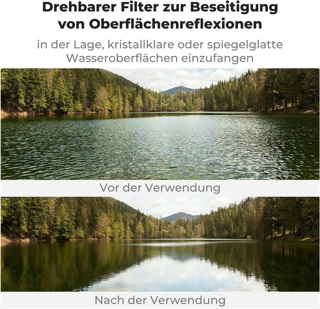 K&amp;F CONCEPT 58mm Universeller Filterclip für Handy mit Druckknopf 58mm CPL, 58mm CPL