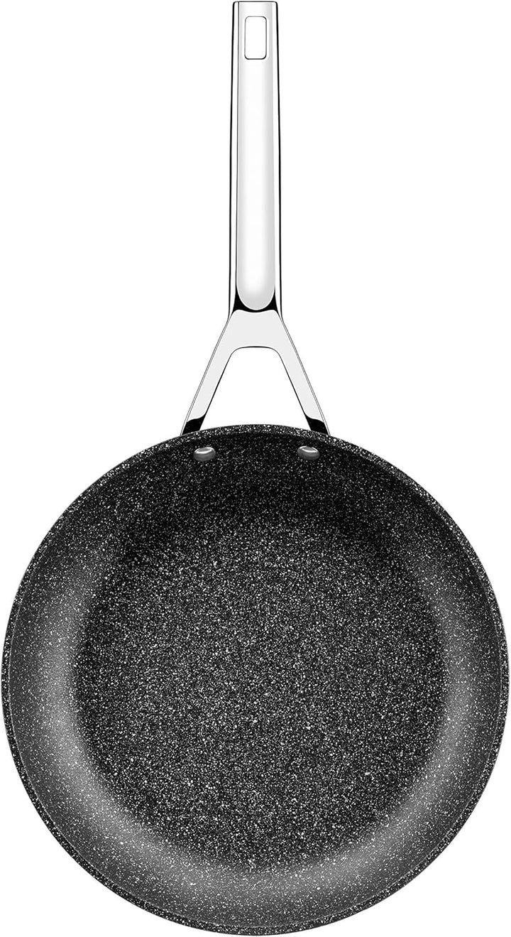 MONIX Mineral | 20 cm Bratpfanne aus geschmiedetem Aluminium mit Antihaftbeschichtung, Steinart, ohn