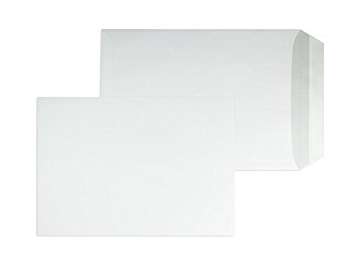 Blanke Briefhüllen, Versandtaschen, Nassklebung, Gerade Klappe, Ohne Fenster, DIN C4, 90 g/qm Offset