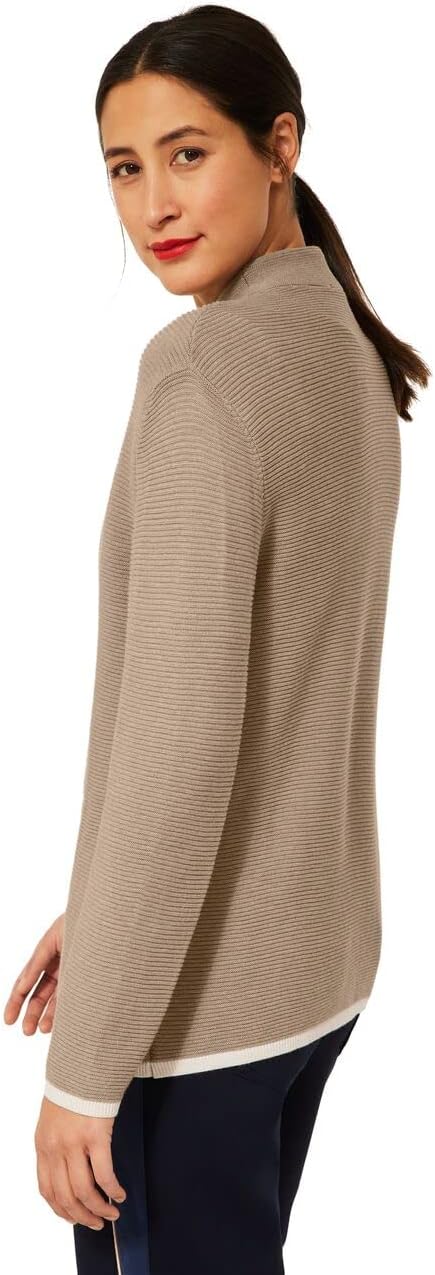 Street One Damen Strickpullover 38 Buff Sand, 38 Buff Sand