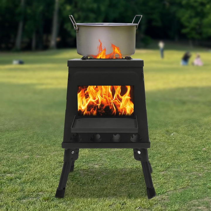 Zeltofen Holzofen Outdoor mit Rohr Mini Campingofen Terrassenofen Kleiner Holzofen für Camping und W