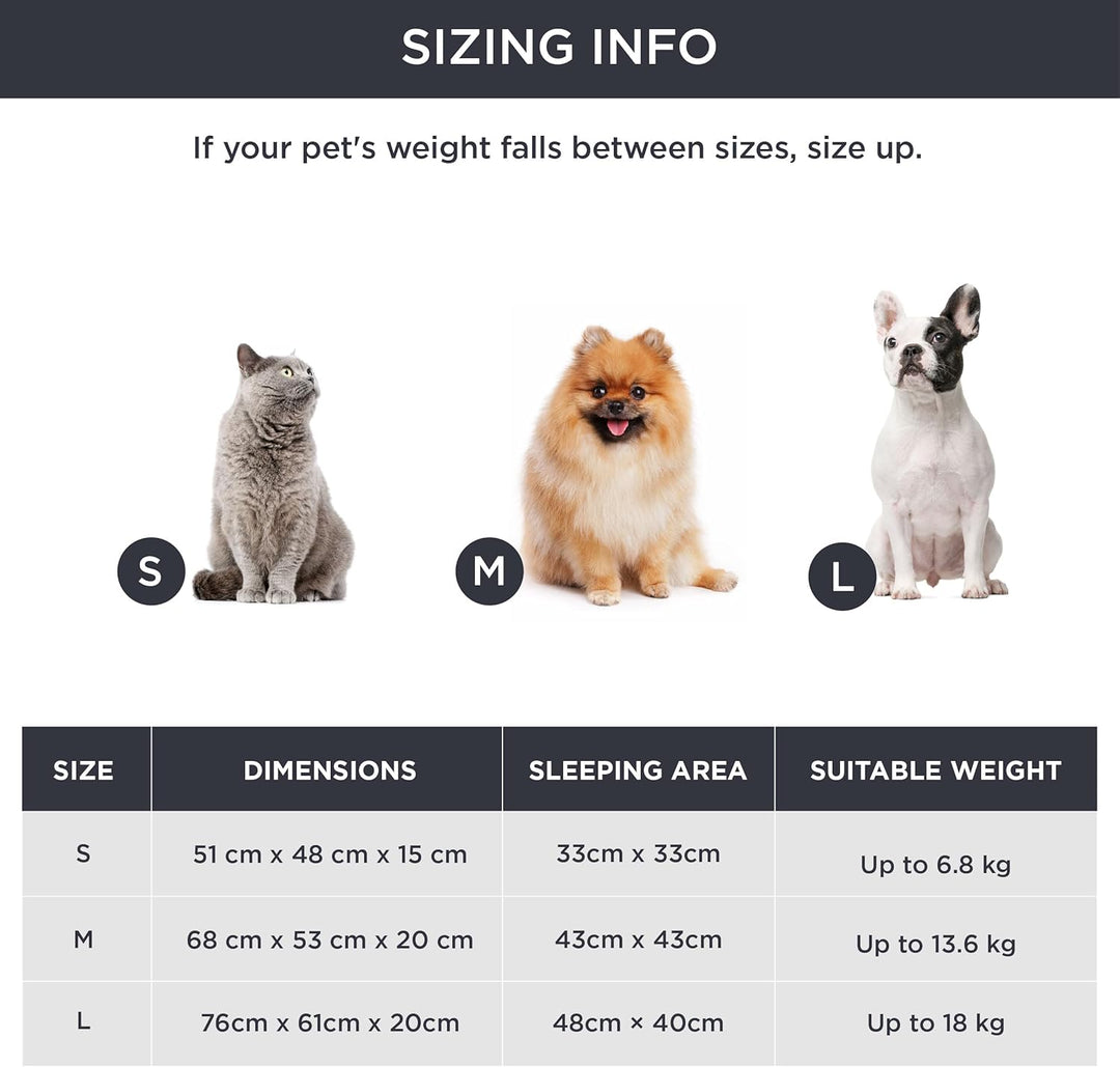 BEDSURE Katzenbett waschbar Katzen Bettchen - 51x48x15cm Katzenbett mit zweiseitig Innenkissen Katze