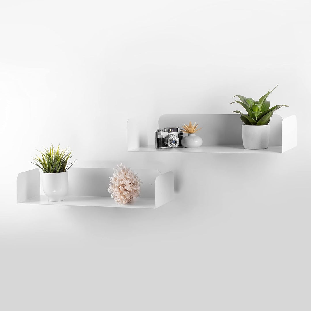 D-Segno Wandregal Metall - Regal Wand, Einzigartiges minimalistisches und modernes Design, Wandbuchh