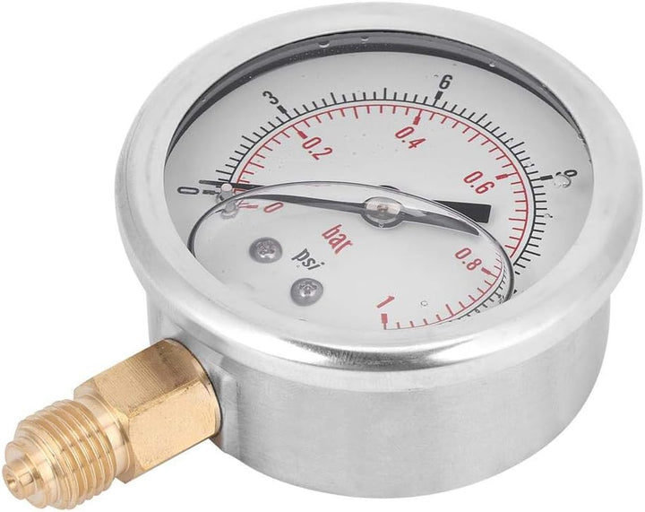 Manometer Professionelles Druckluft Manometer Messing Ölgefülltes 1/4 BSP Hochdruck-Standard-Radialm