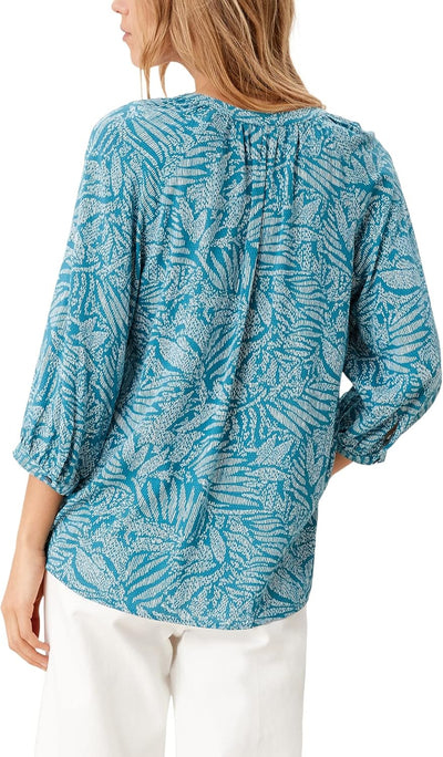 s.Oliver Damen Bluse 3/4 Arm 40 Aquamarin, 40 Aquamarin