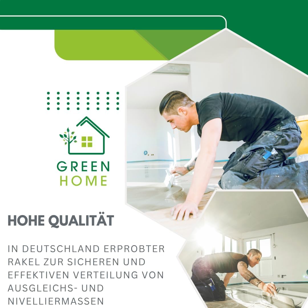 Green Home Grossflächenrakel - Stehrakel gezahnt mit Steckvorrichtung - Breite: 560 mm - Inklusive z