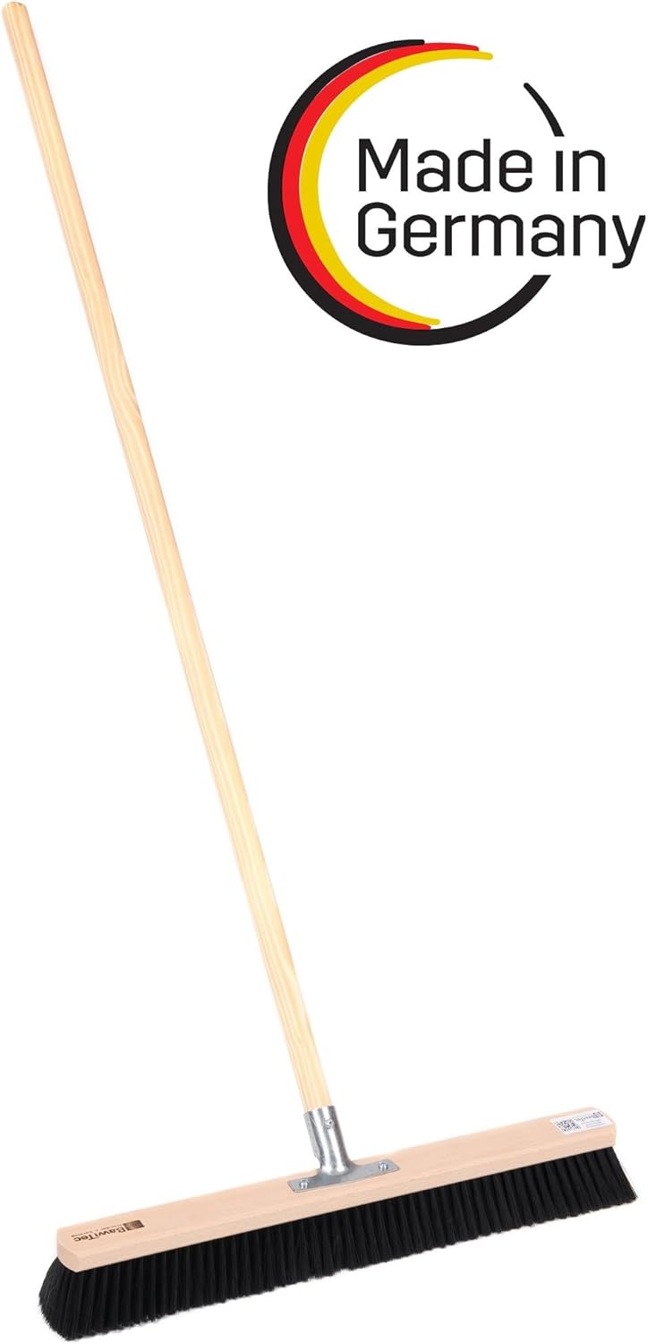 BawiTec Profi Saalbesen Grossraumbesen Kunsthaar-Borsten mit stabilem Stiel schwarz-weich (Breite 40
