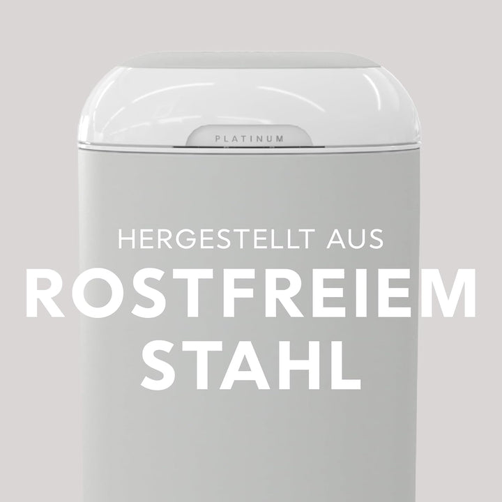 Diaper Genie Platinum Edelstahl Windeleimer mit Fusspedal, neuartiges System mit abreissbaren Beutel