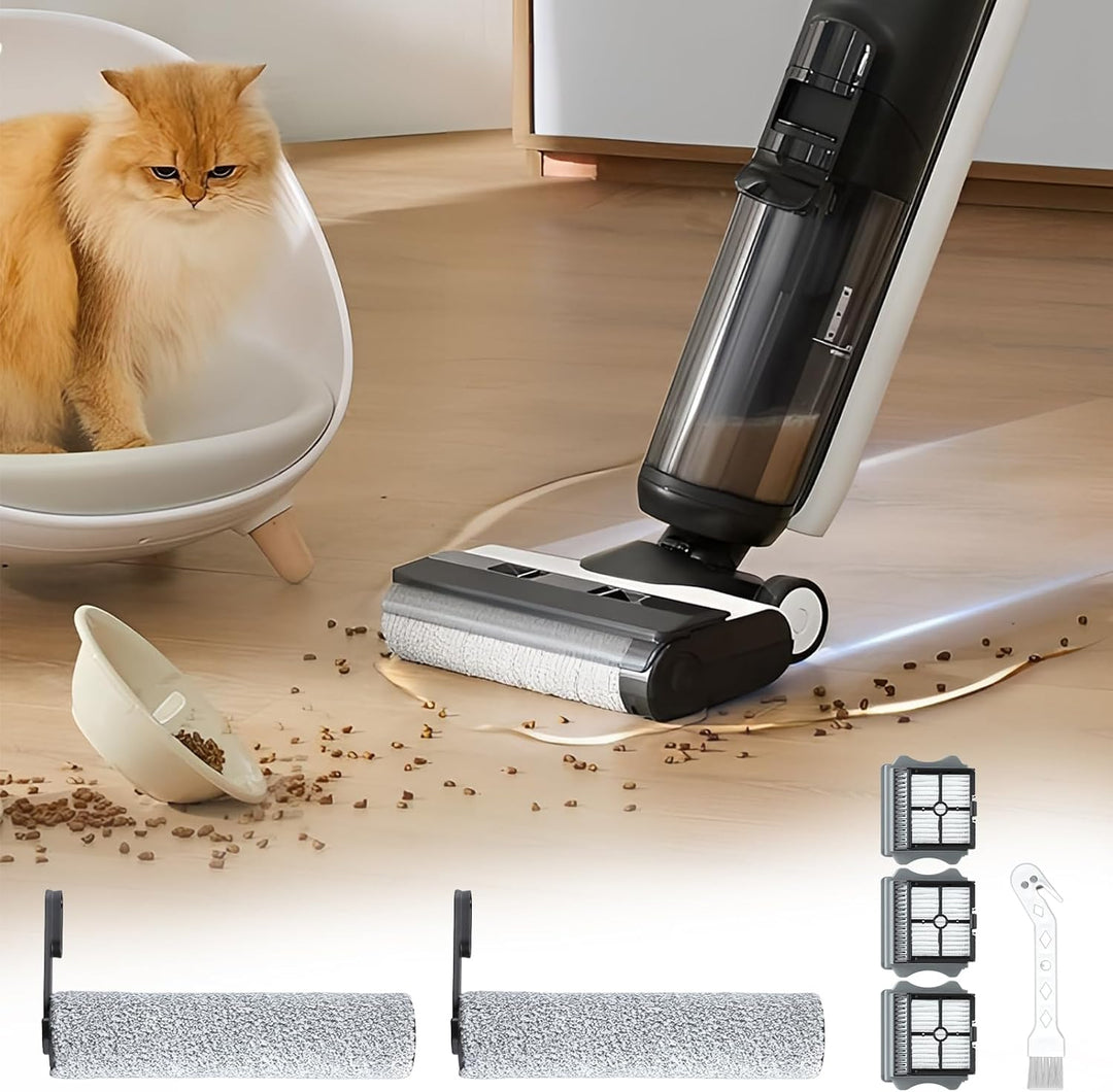 Ersatzbürstenwalze und Filter Geeignet für Tineco Floor One S5 Combo Nass- und Trockensauger 2 Bürst