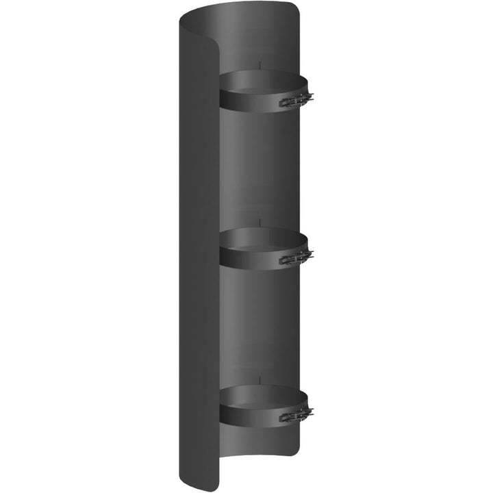 Ø 150 mm Ofenrohr Strahlungsschutz - 75 cm - schwarz 150 mm 75 Cm Schwarz, 150 mm 75 Cm Schwarz