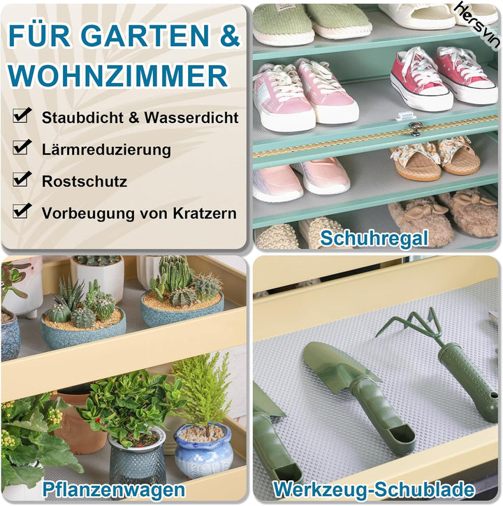 Hersvin Schubladenmatte (Übergrösse) 70cmx500cm Schrankpapier Schubladeneinlage Eva Wasserfest Nicht