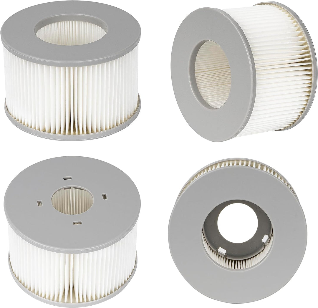YanBan 4 Sets Whirlpool-Filter + schraubbarer Basisadapter für MSpa Filterkartusche, verbesserte Ver