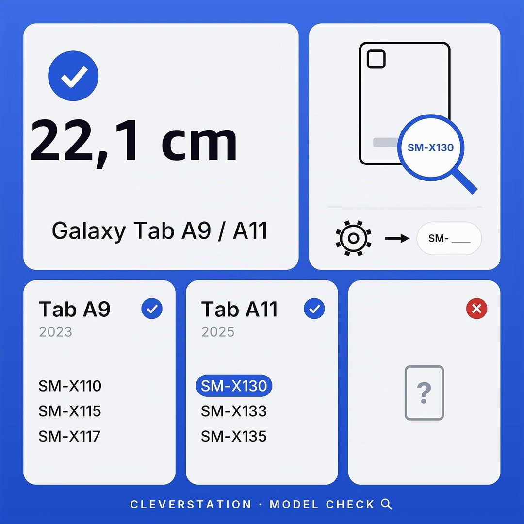 Tablet Wandhalterung für Samsung Galaxy Tab A9 / A11 (8,7 Zoll) - Passgenauer &amp; Flacher Rahmen für S