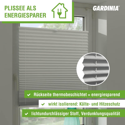 Gardinia Plissee, Kunststoff, Elfenbein, 70 x 130 cm 70 x 130 cm Elfenbein, 70 x 130 cm Elfenbein