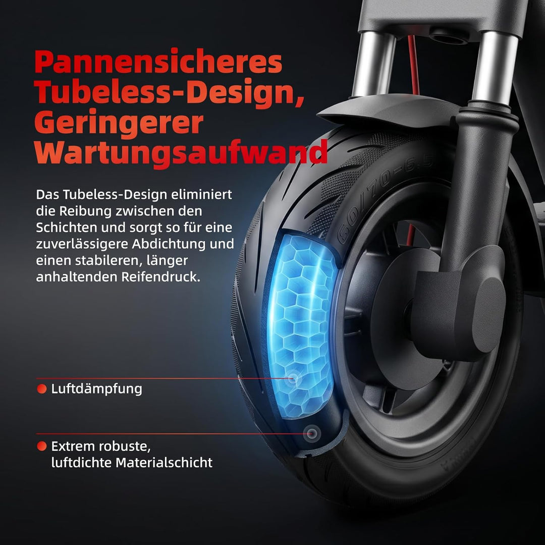 60/70-6,5 Tubeless Reifen mit Ventil für Xiaomi 5/5 Pro/5 Max, für Ninebot Max G30/G30D/G30D2 Elektr