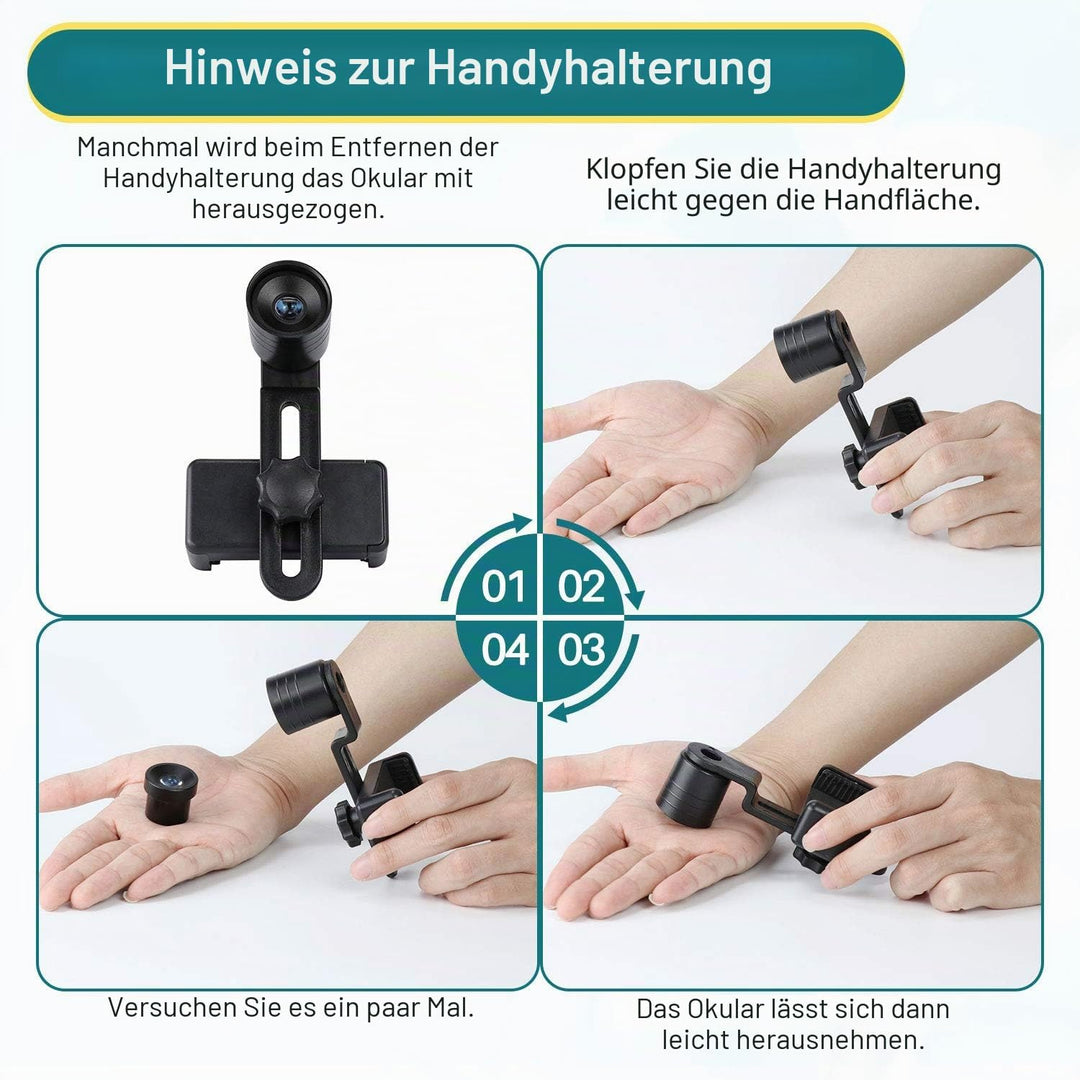 MAXLAPTER 2000x Mikroskopen Bewegliches Lineal Mikroskopen Labor LED mit vorbereiteten und leeren Ob