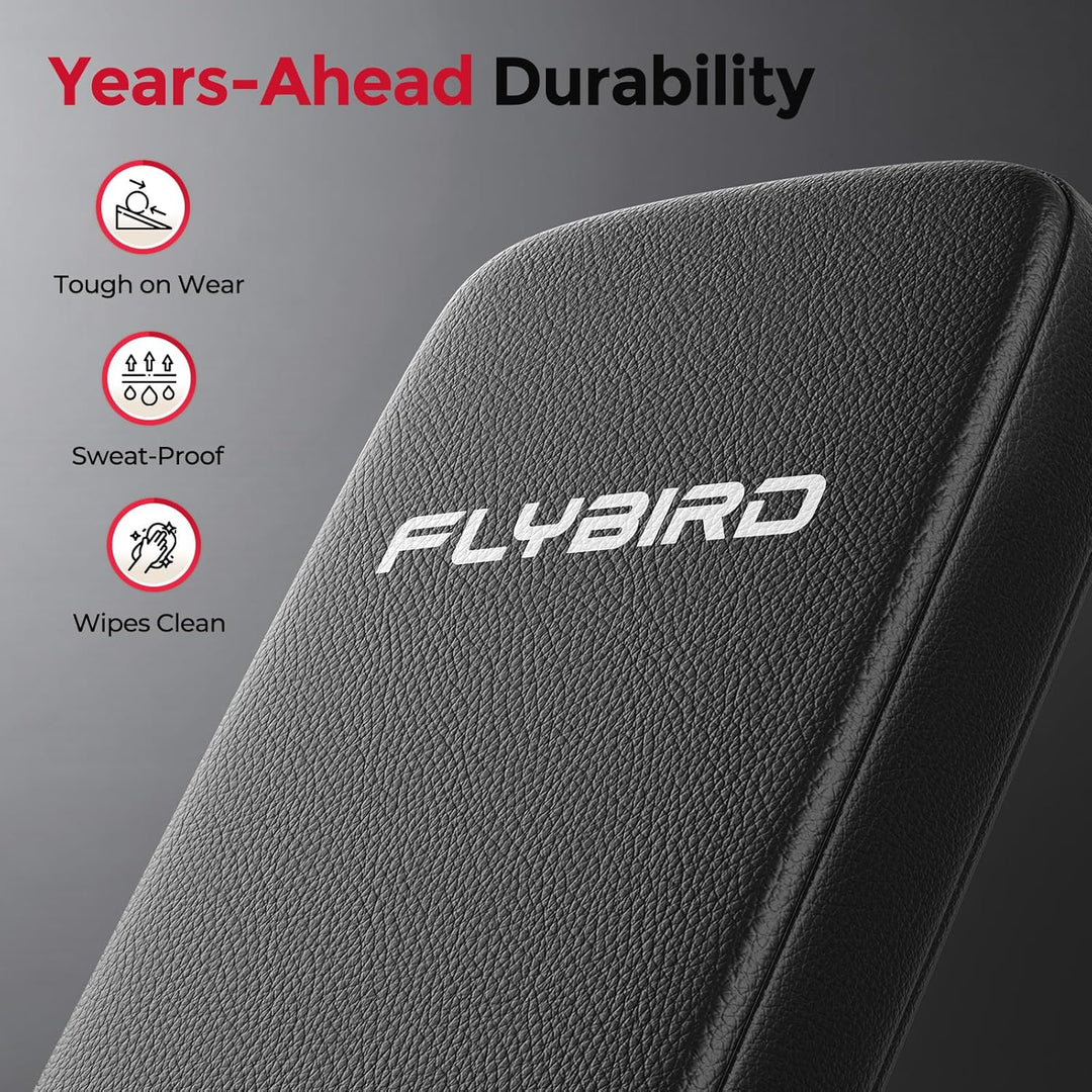 FLYBIRD Hantelbank, verstellbare Krafttrainingsbank für Ganzkörpertraining mit schnellem Zusammenkla