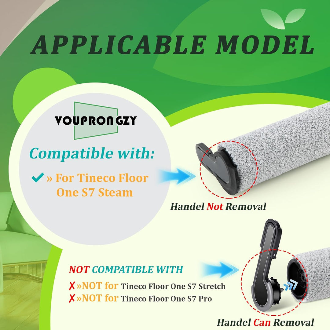 2 Bürstenrollen 4 Filter Ersatzteile für Tineco Floor One S7 Steam Nass Trockensauger Zubehör Set Bü