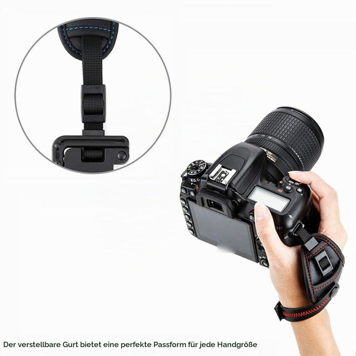 JJC Kamera Handschlaufe für DSLR Kameras Canon Nikon(mit U Typ Plate) Rot, Rot
