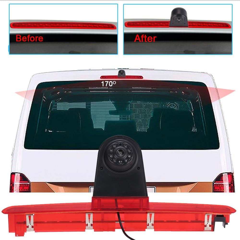 1280 * 720 Brake Bremsleuchte Auto Kamera Third roof Bremslicht Rückfahrkamera Replacement for VW T6
