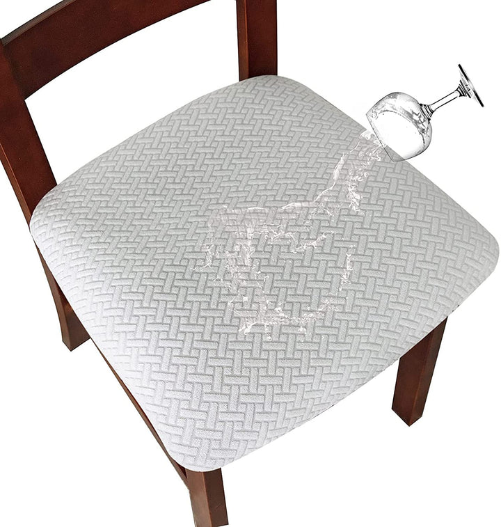 LANSHENG Stuhlbezug Sitzfläche Waschbarer Stretch Wasserdicht Jacquard Bezug für Stühle Esszimmerstu